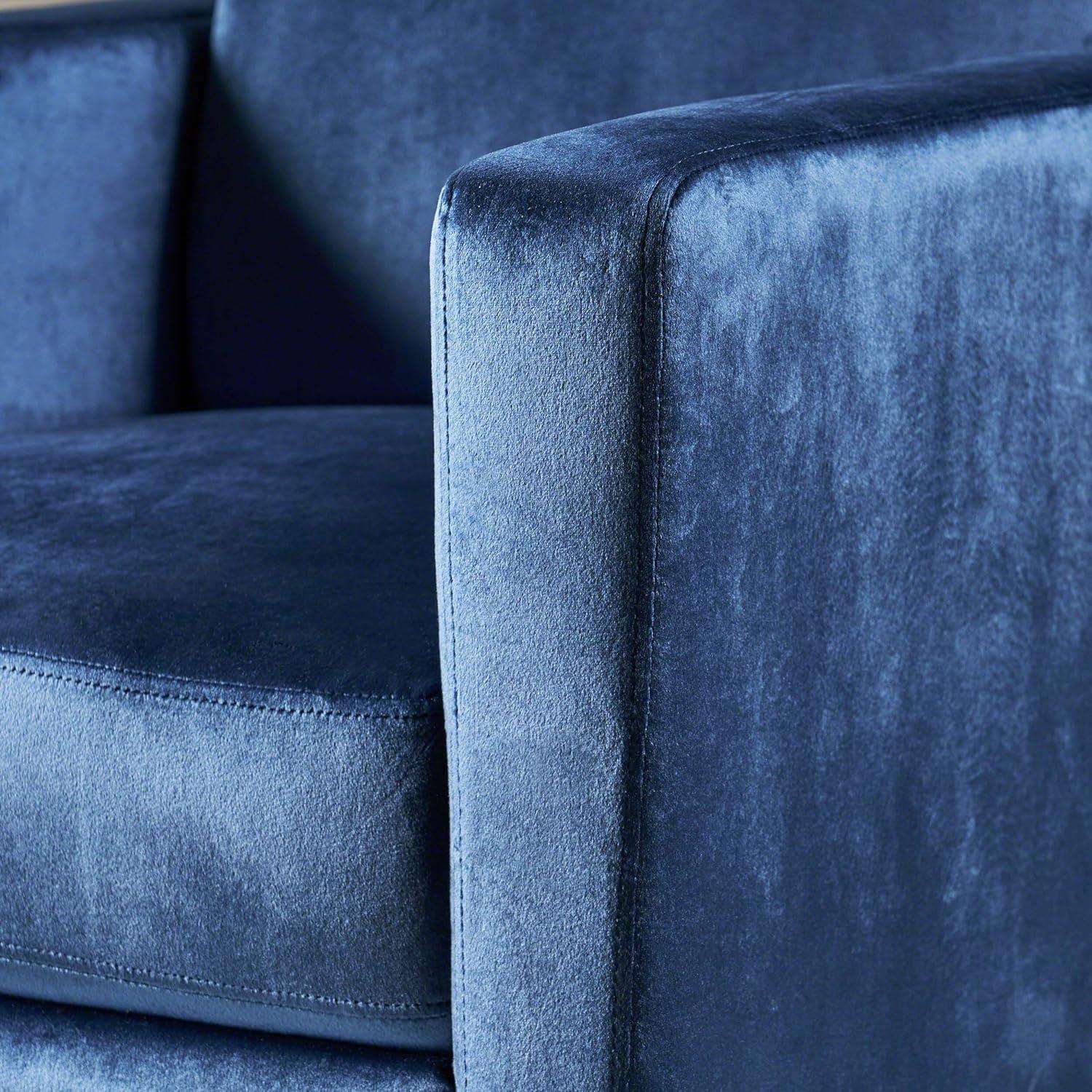 image:imageGDFStudio Christopher Knight Home Arvin Push Back High Leg Recliner Cobalt Silver