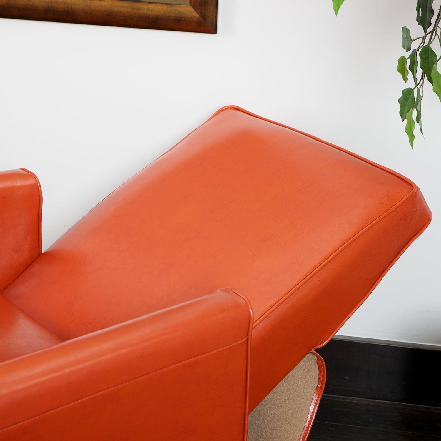 image:imageGDFStudio Christopher Knight Home Darvis Leather Recliner Club Chair Burnt Orange