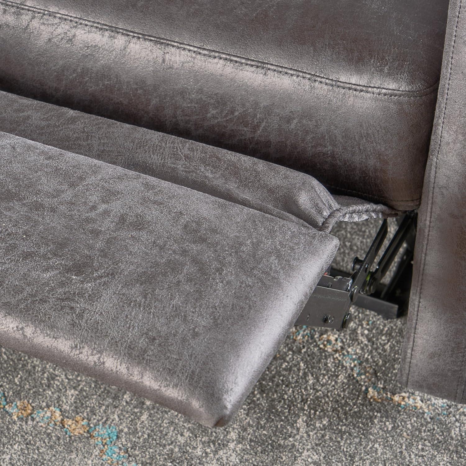 image:imageGDFStudio Christopher Knight Home Halima Microfiber 2Seater Recliner SlateSlate