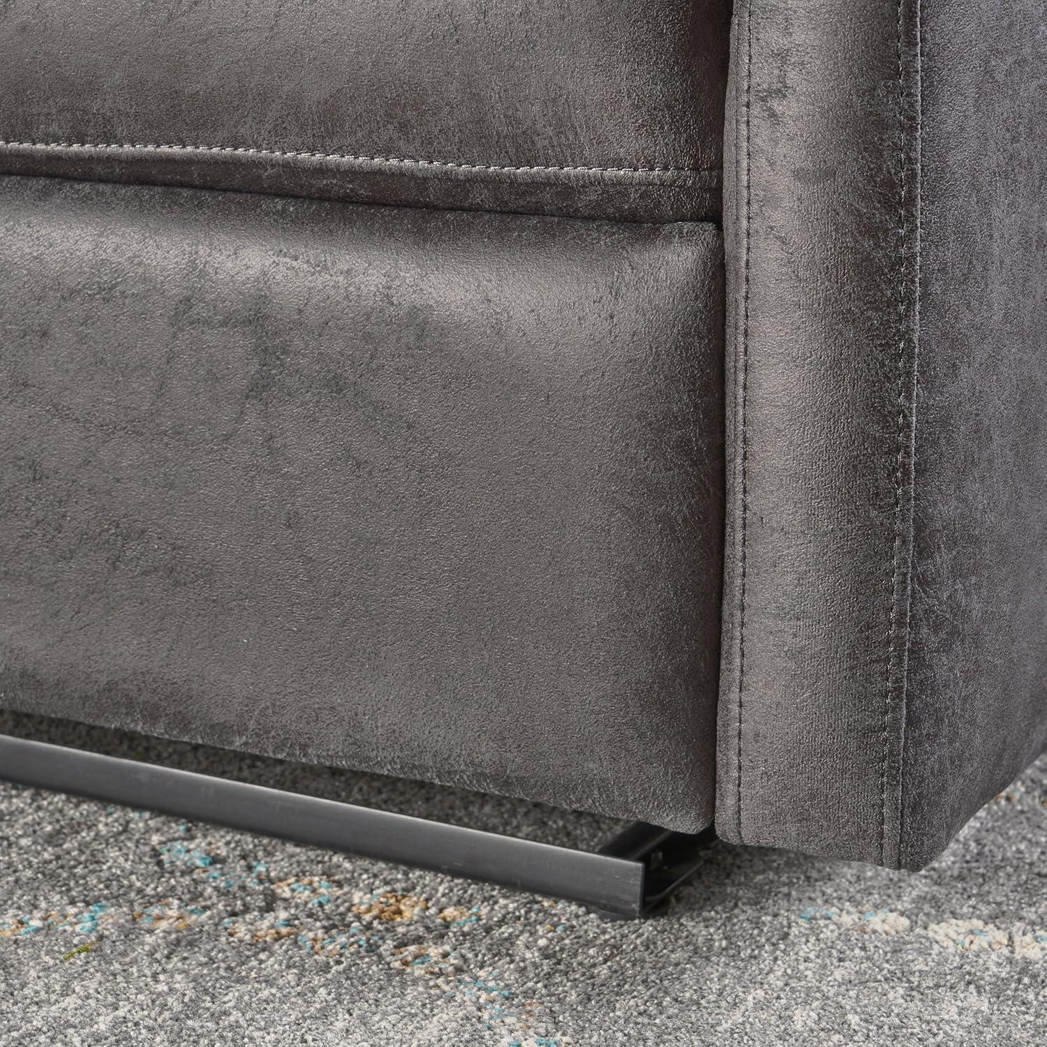 image:imageGDFStudio Christopher Knight Home Halima Microfiber 2Seater Recliner SlateSlate