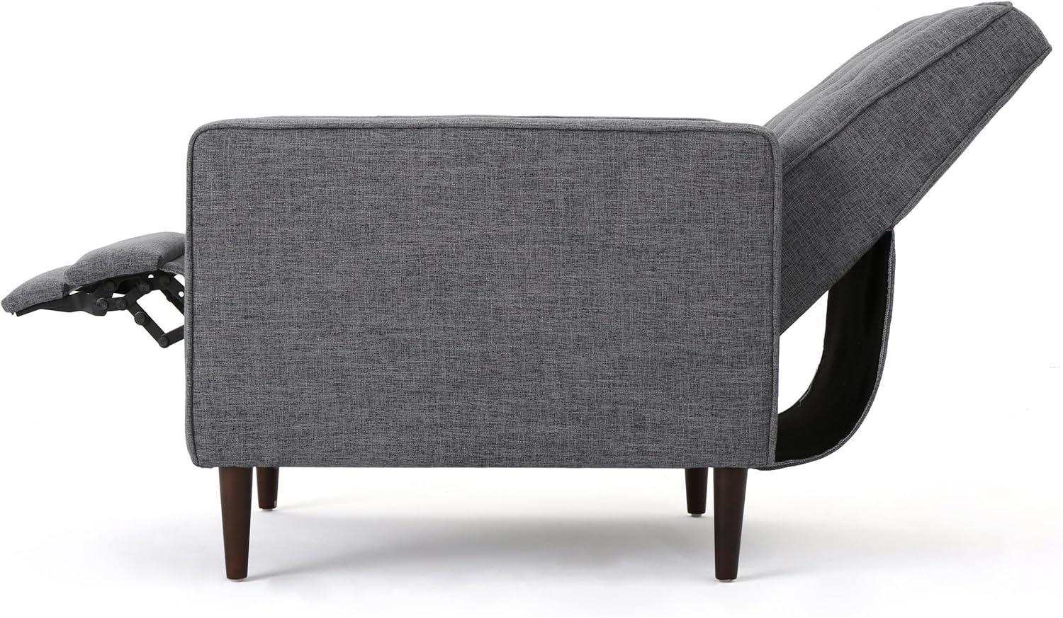 image:imageGDFStudio Christopher Knight Home Mervynn MidCentury Modern Fabric Recliners 2Pcs Set Muted Green Dark EspressoGrey