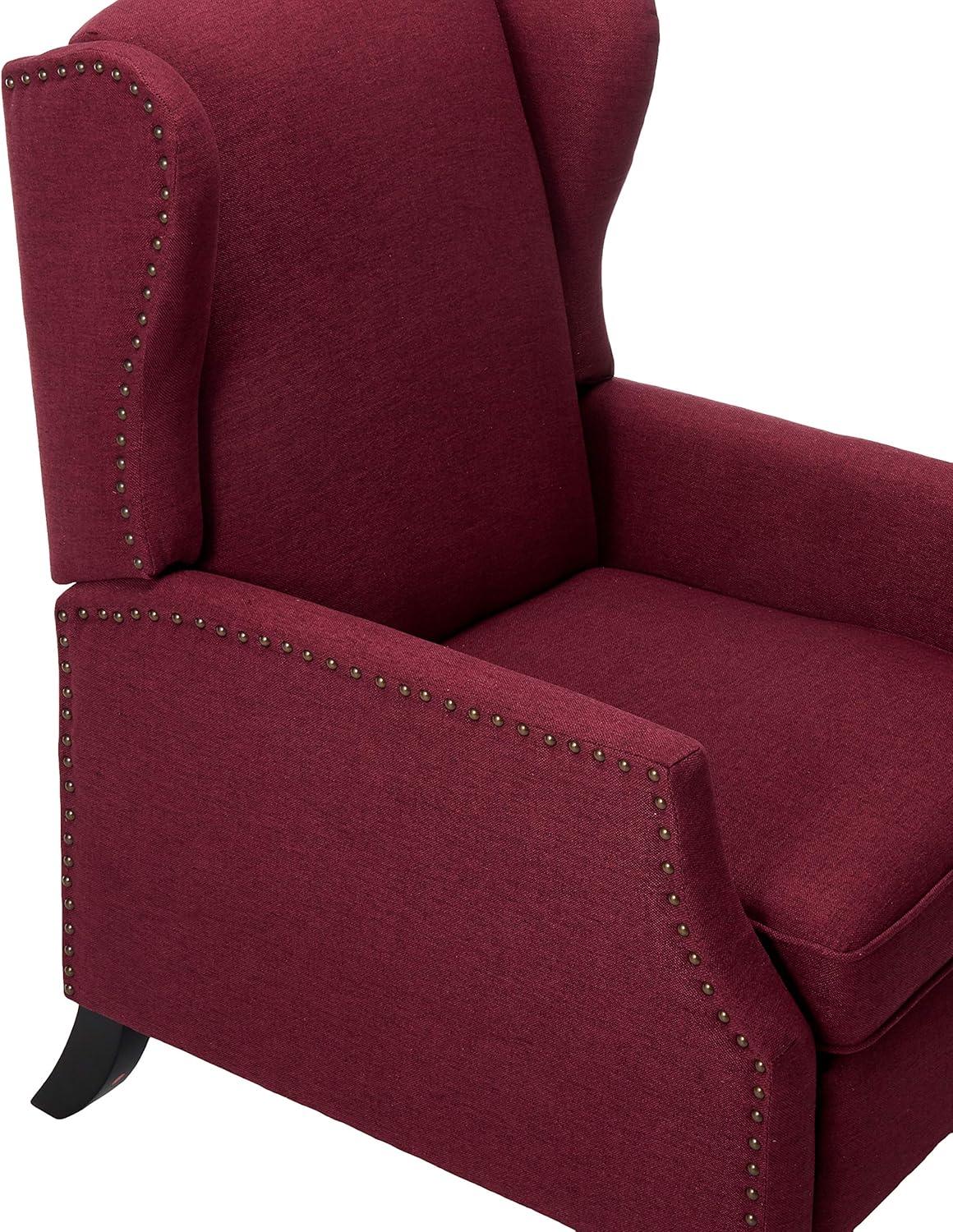 image:imageGDFStudio Weyland Wingback Traditional Fabric Recliner Deep Red 3325D x 265W x 40H inDeep Red