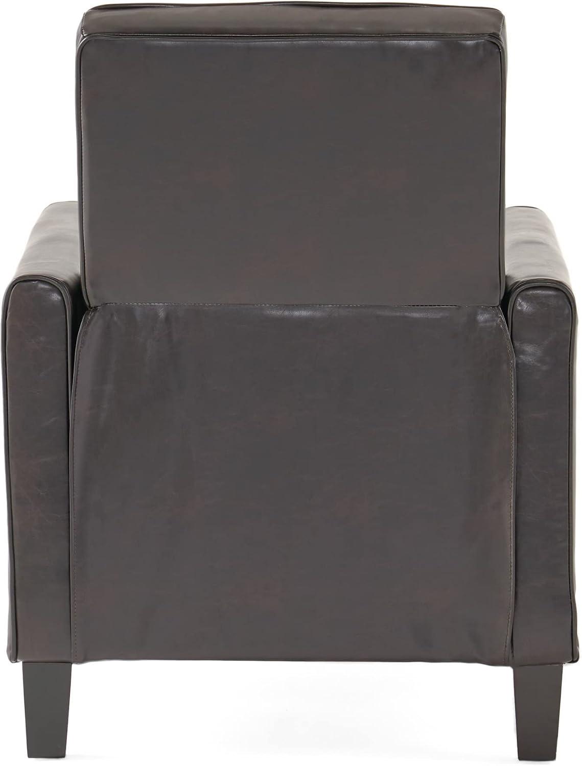 image:imageLucas Leather Recliner Club Chair BrownBrown Leather