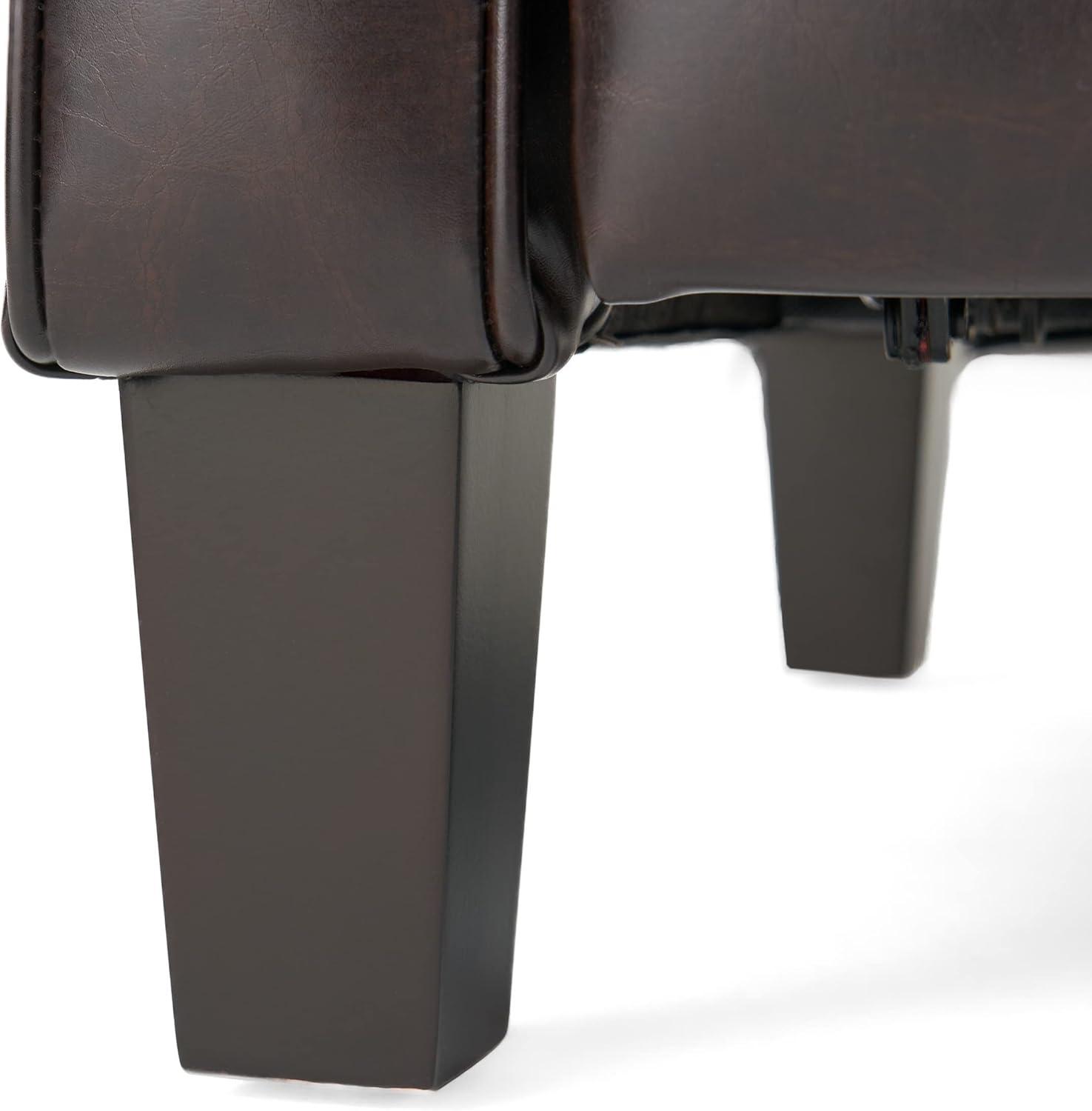 image:imageLucas Leather Recliner Club Chair BrownBrown Leather