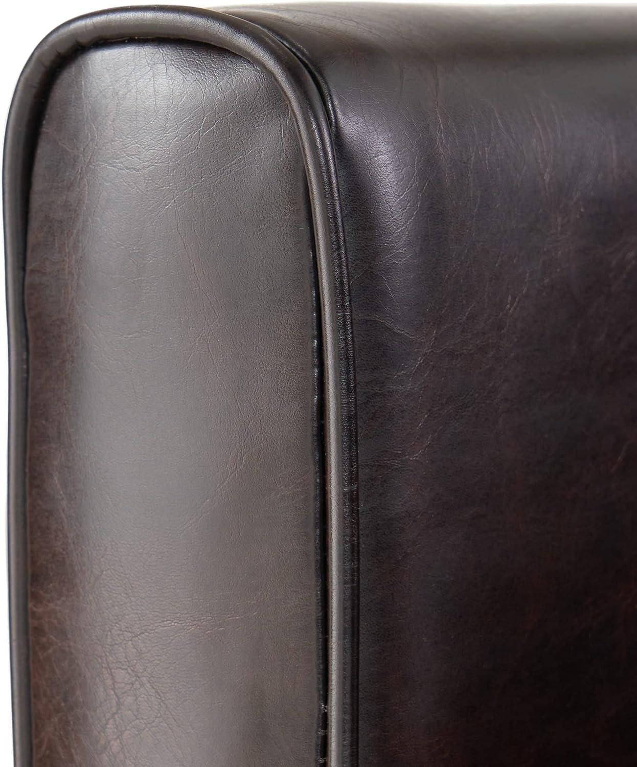 image:imageLucas Leather Recliner Club Chair BrownBrown Leather