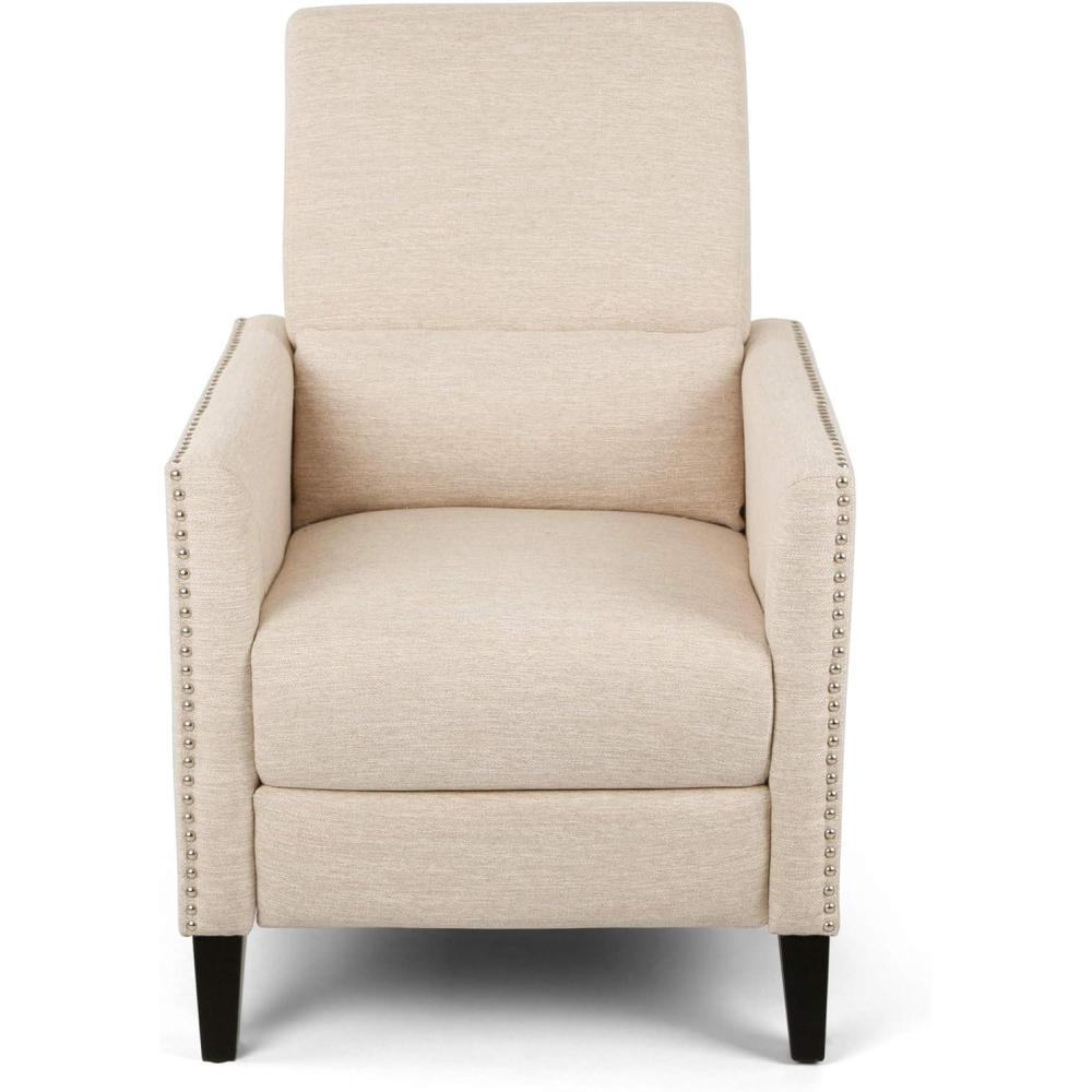 image:imageChristopher Knight Home Alexis Contemporary Fabric Push Back Recliner Beige Dark Brown