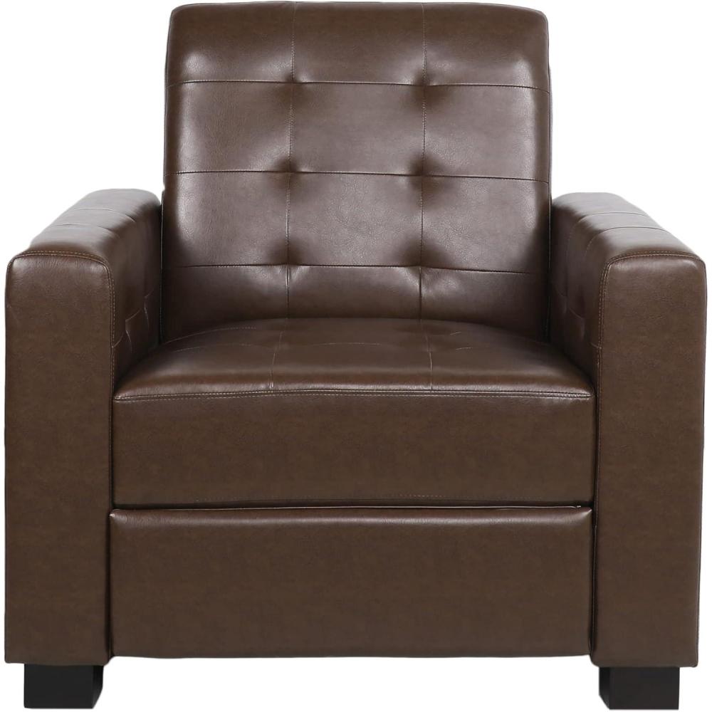 image:imageChristopher Knight Home Craigue Tufted Pushback Recliner Faux Leather Dark BrownDark BrownDark Brown