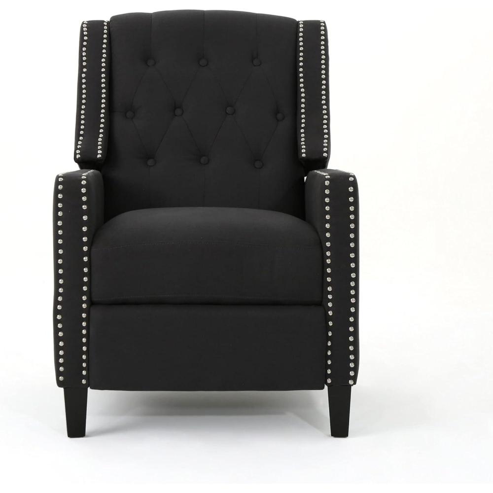 image:imageChristopher Knight Home Izidro Traditional Fabric Recliner Dark Charcoal  Dark BrownDark Charcoal  Dark Brown