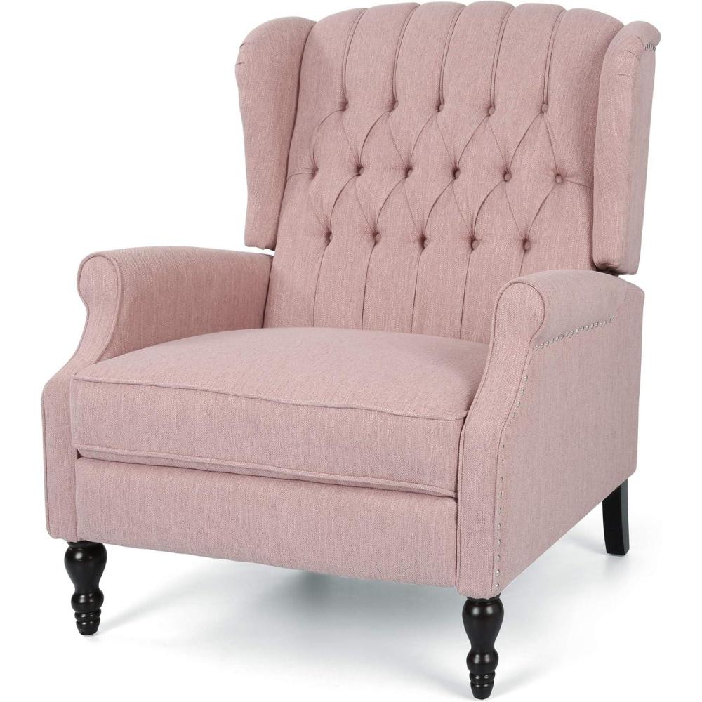 image:imageChristopher Knight Home Salome Push Back Recliner Light Gray Dark BrownLight Blush Dark Brown