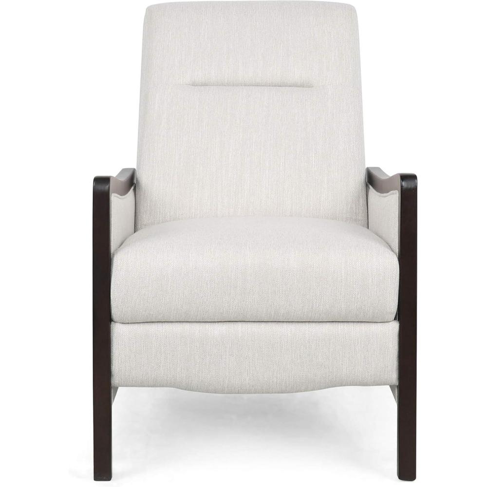 image:imageVeatch Pushback Recliner Navy BlueDark WalnutBeige Dark Walnut