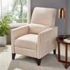 Christopher Knight Home Alexis Contemporary Fabric Push Back Recliner, Beige, Dark Brown
