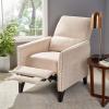 Christopher Knight Home Alexis Contemporary Fabric Push Back Recliner, Beige, Dark Brown