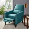 Christopher Knight Home Alexis Contemporary Fabric Push Back Recliner, Light Blue, Dark Brown(Teal  Dark Brown)