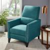 Christopher Knight Home Alexis Contemporary Fabric Push Back Recliner, Light Blue, Dark Brown(Teal  Dark Brown)