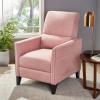 Christopher Knight Home Alexis Contemporary Fabric Push Back Recliner, Light Blush, Dark Brown