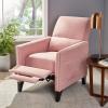 Christopher Knight Home Alexis Contemporary Fabric Push Back Recliner, Light Blush, Dark Brown