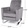 Christopher Knight Home Arvin Push Back High Leg Recliner, Grey