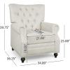 Christopher Knight Home Callade Tufted Recliner – Beige/Dark Brown(Beige + Dark Brown)
