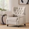 Christopher Knight Home Callade Tufted Recliner – Beige/Dark Brown(Beige + Dark Brown)