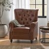 Christopher Knight Home Callade Tufted Recliner – Beige/Dark Brown(Cognac Brown + Dark Brown)