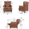 Christopher Knight Home Callade Tufted Recliner – Beige/Dark Brown(Cognac Brown + Dark Brown)