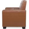 Christopher Knight Home Craigue Tufted Pushback Recliner – Faux Leather – Dark Brown/Dark Brown(Cognac Brown + Dark Brown)