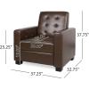 Christopher Knight Home Craigue Tufted Pushback Recliner – Faux Leather – Dark Brown/Dark Brown(Dark Brown)