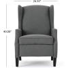 Christopher Knight Home Ellyn Fabric Recliner (Set of 2), Charcoal, Dark Brown(Charcoal  Dark Brown)