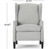 Christopher Knight Home Ellyn Fabric Recliner (Set of 2), Wheat, Dark Brown(Gray Moss + Dark Brown)