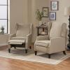Christopher Knight Home Ellyn Fabric Recliner (Set of 2), Wheat, Dark Brown(Wheat)