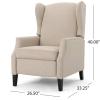 Christopher Knight Home Ellyn Fabric Recliner (Set of 2), Wheat, Dark Brown(Wheat)