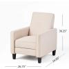 Christopher Knight Home Emmie Fabric Recliner (Set of 2), Wheat, Dark Brown(Beige  Dark Brown)