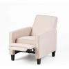 Christopher Knight Home Emmie Fabric Recliner (Set of 2), Wheat, Dark Brown(Beige  Dark Brown)