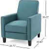 Christopher Knight Home Emmie Fabric Recliner (Set of 2), Wheat, Dark Brown(Dark Teal  Dark Brown)
