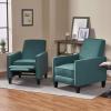 Christopher Knight Home Emmie Fabric Recliner (Set of 2), Wheat, Dark Brown(Dark Teal  Dark Brown)