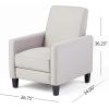 Christopher Knight Home Emmie Fabric Recliner (Set of 2), Wheat, Dark Brown(Light Gray  Dark Brown)