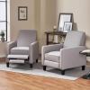 Christopher Knight Home Emmie Fabric Recliner (Set of 2), Wheat, Dark Brown(Light Gray  Dark Brown)