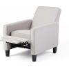 Christopher Knight Home Emmie Fabric Recliner (Set of 2), Wheat, Dark Brown(Light Gray  Dark Brown)
