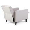 Christopher Knight Home Emmie Fabric Recliner (Set of 2), Wheat, Dark Brown(Light Gray  Dark Brown)
