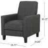 Christopher Knight Home Emmie Fabric Recliner (Set of 2), Wheat, Dark Brown(Moss Gray  Dark Brown)