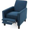 Christopher Knight Home Emmie Fabric Recliner (Set of 2), Wheat, Dark Brown(Navy Blue  Dark Brown)