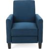 Christopher Knight Home Emmie Fabric Recliner (Set of 2), Wheat, Dark Brown(Navy Blue  Dark Brown)