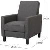 Christopher Knight Home Emmie Fabric Recliner (Set of 2), Wheat, Dark Brown(Smoke  Dark Brown)