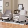 Christopher Knight Home Emmie Fabric Recliner (Set of 2), Wheat, Dark Brown(Wheat  Dark Brown)