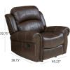 Christopher Knight Home GDFStudio Christopher Knight Home Gavin Faux Leather Gliding Recliner, Dark Brown