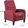 Christopher Knight Home GDFStudio Christopher Knight Home Nievis Tufted Fabric Recliner, Deep Red / Dark Brown