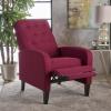 Christopher Knight Home GDFStudio Christopher Knight Home Nievis Tufted Fabric Recliner, Deep Red / Dark Brown