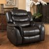 Christopher Knight Home GDFStudio Great Deal Furniture Merit Black Leather Recliner/Glider Chair