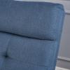 Christopher Knight Home GDFStudio Hana Plush Cushion Tufted Back Loveseat Recliner (Fabric/Navy Blue)., 37D x 46.5W x 40H in