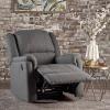Christopher Knight Home GDFStudio Jemma Tufted Slate Microfiber Swivel Gliding Recliner Chair(Charcoal / Black)